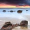 Stormy Sunrise at Moeraki Boulders