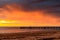 Stormy sunset above Glenelg Jetty