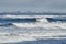 Stormy surf near Westport jetty, Westport, Washington