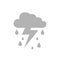 Stormy vector icon on white background Symbols with vector image