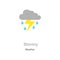 Stormy vector icon on white background Symbols with vector image of vector storm icons from modern weather collection for mobile