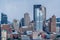 Stormy view of the Pittsburgh skyline, from Mount Washington, in Pittsburgh, Pennsylvania