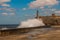 Stormy waves hitting the seawall near to The Castillo Del Morro lighthouse in Havana. The old fortress Cuba