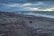 Stormy weather approaching a desolate beach