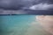 Stormy weather, storm is coming to the Maldivian beach