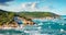 Stormy wether in Gargano National Park, Torre di San Felice location, Apulia region, Italy, Europe. Splendid morning seascape of A