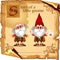 Story of a little gnome, two cute grandfathers