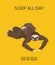 The story of one sloth. With family. Funny cartoon sloths in different postures set