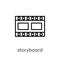 Storyboard icon. Trendy modern flat linear vector Storyboard icon on white background from thin line Cinema collection