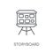 Storyboard linear icon. Modern outline Storyboard logo concept o