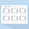 Storyboard template on blue