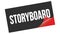 STORYBOARD text on black red sticker stamp