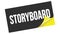 STORYBOARD text on black yellow sticker stamp