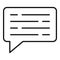 Storyteller article chat icon, outline style