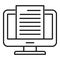 Storyteller computer monitor icon, outline style