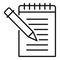 Storyteller notebook icon, outline style