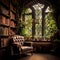The Storyteller's Nook: Intimate Library Setting