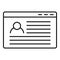 Storyteller web page icon, outline style