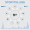 Storytelling infographic with icons