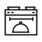 Stove cooking thin line vector icon