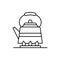 Stove kettle icon. Simple line, outline vector cooking icons for ui and ux, website or mobile application