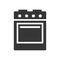 Stove - oven and hob glyph single isolated vector icon
