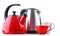 Stovetop kettle with whistle and electric cordless kettle