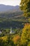 Stowe Community Church in the early fall