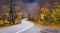 Stowe mountain road fall landscape