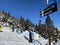 Stowe mountain ski resort diamond trails sign