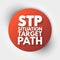 STP - Situation Target Path acronym, business concept background