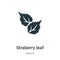 Straberry leaf vector icon on white background. Flat vector straberry leaf icon symbol sign from modern nature collection for