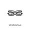 Strabismus icon. Trendy modern flat linear vector Strabismus icon on white background from thin line Diseases collection