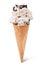 Stracciatella ice cream cone