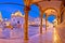 Stradun in Dubrovnik arches and landmarks panoramic view at dawn