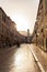 Stradun, popular pedestrian street in Dubrovnik, Croatia