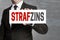 Strafzinz in german negative interest sign is held by business