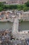 Straight aerial view on Pont Charles de Gaulle, Citadel Fort, Dinant, Belgium