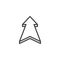 Straight arrow line icon