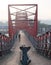 Straight bridge build over the ganga river in Haridwar India. Bridge over Ganga river. Bridge over river