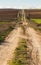 Straight Dirt Road Between Fields Agriculture