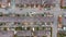 Straight down aerial photo of the British town of Beeston in Leeds West Yorkshire UK showing typical suburban terrace houses