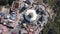 straight down aerial view time-lapse of Swayambhunath Stupa