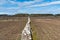 Straight dry stone wall boundry