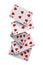 Straight flush cards falling