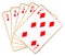 Straight Flush Isolated Playing Cards