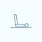 Straight leg raise field outline icon. Element of medicine physiotherapy of legs icon. Thin line icon for website design and