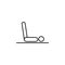 Straight leg raise icon. Element of medicine physiotherapy of legs icon for mobile concept and web apps. Thin line Straight leg ra