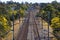 Straight-lined railroads in Australian countryside