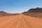 Straight lonely sand pad, Namibia